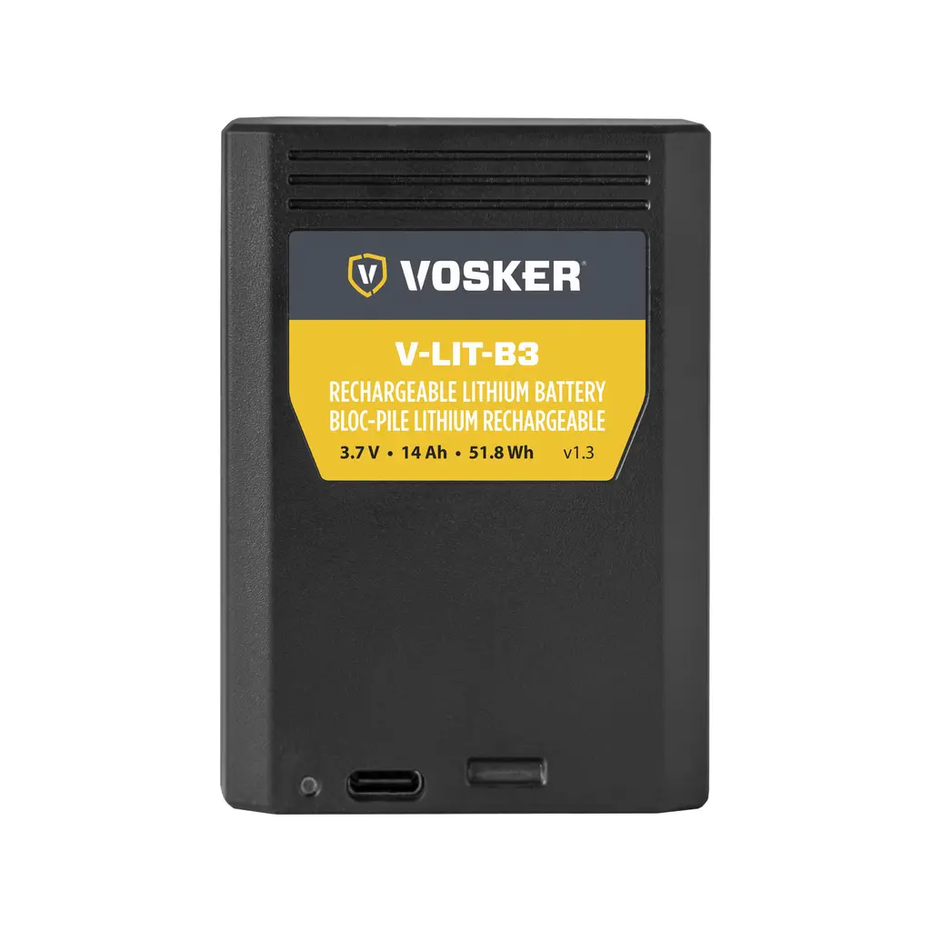 VOSKER V-LIT-B3 Lithium-Akku 14.000 mAh | Frontansicht des Ersatzakkus