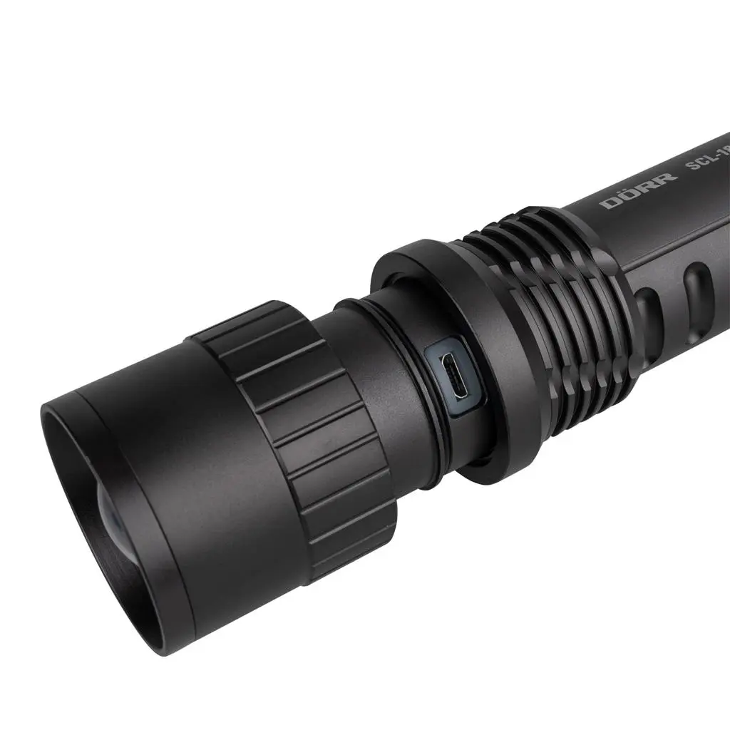 Dörr LED Zoom Taschenlampe SCL-18042 mit Ladestation