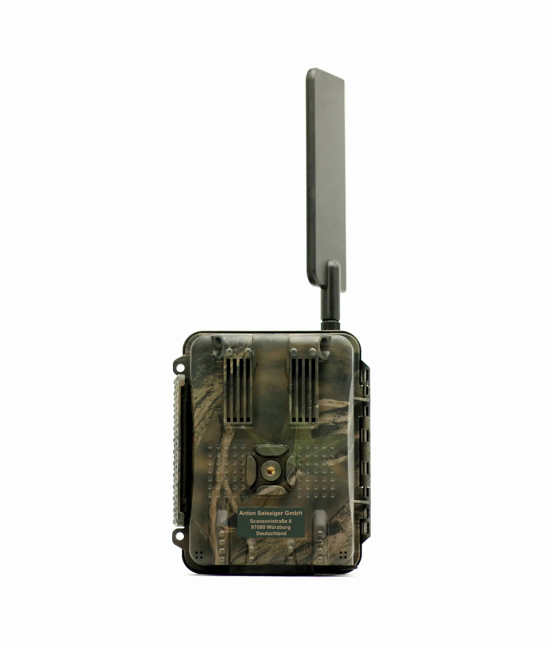 SEISSIGER Special-Cam LTE Standardversion Rückansicht mit ¼ Zoll Stativgewinde und robuster Gehäusekonstruktion