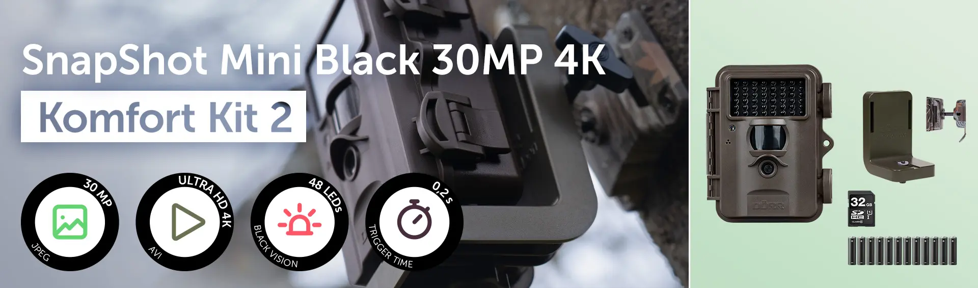Dörr SnapShot Mini Black 30MP 4K Komfort-Set 2
