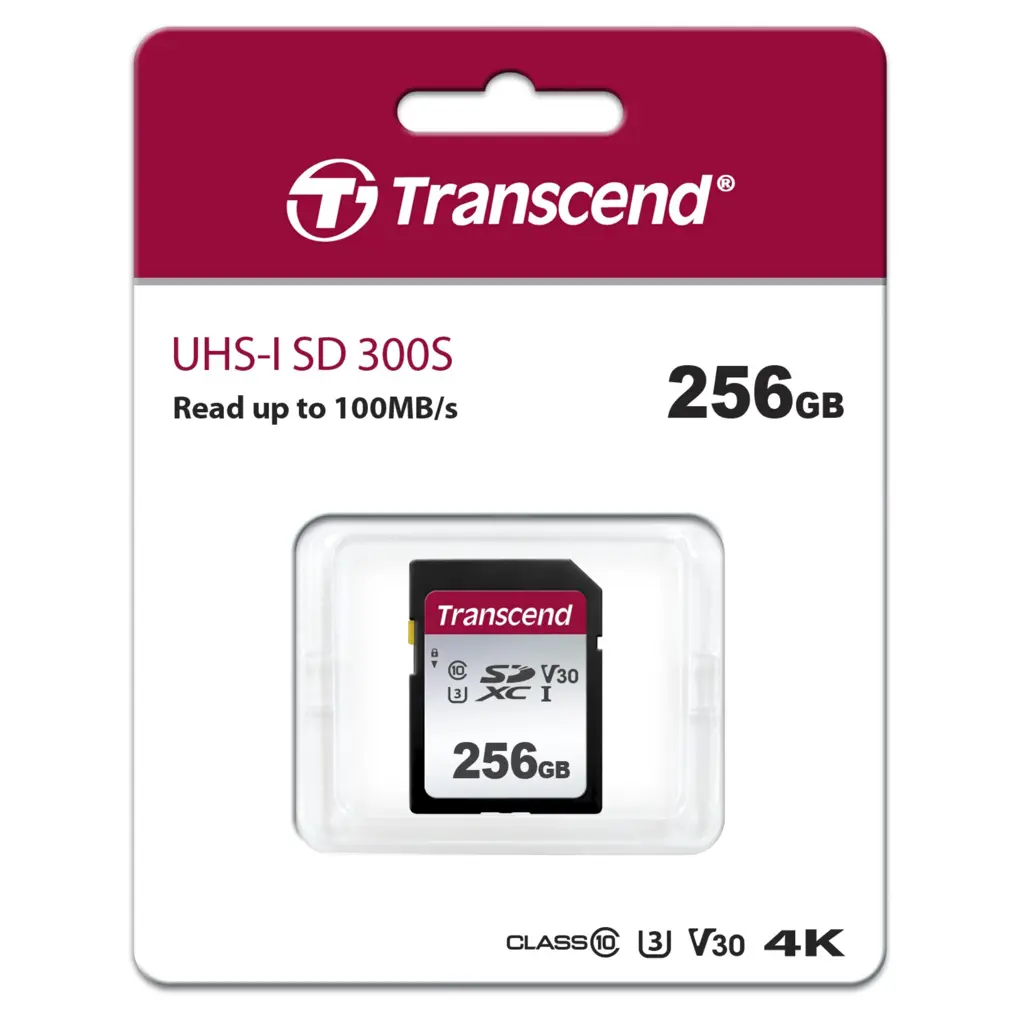 Transcend SDXC 300S 256GB Class 10 UHS-I U3 V30 Transcend SDXC 300S 256GB Class 10 UHS-I U3 V30