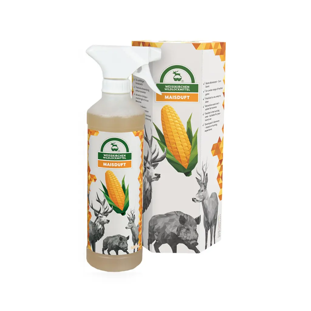 Weisskirchen Wildlockmittel Mais-Duft (500 ml) mit Produktverpackung