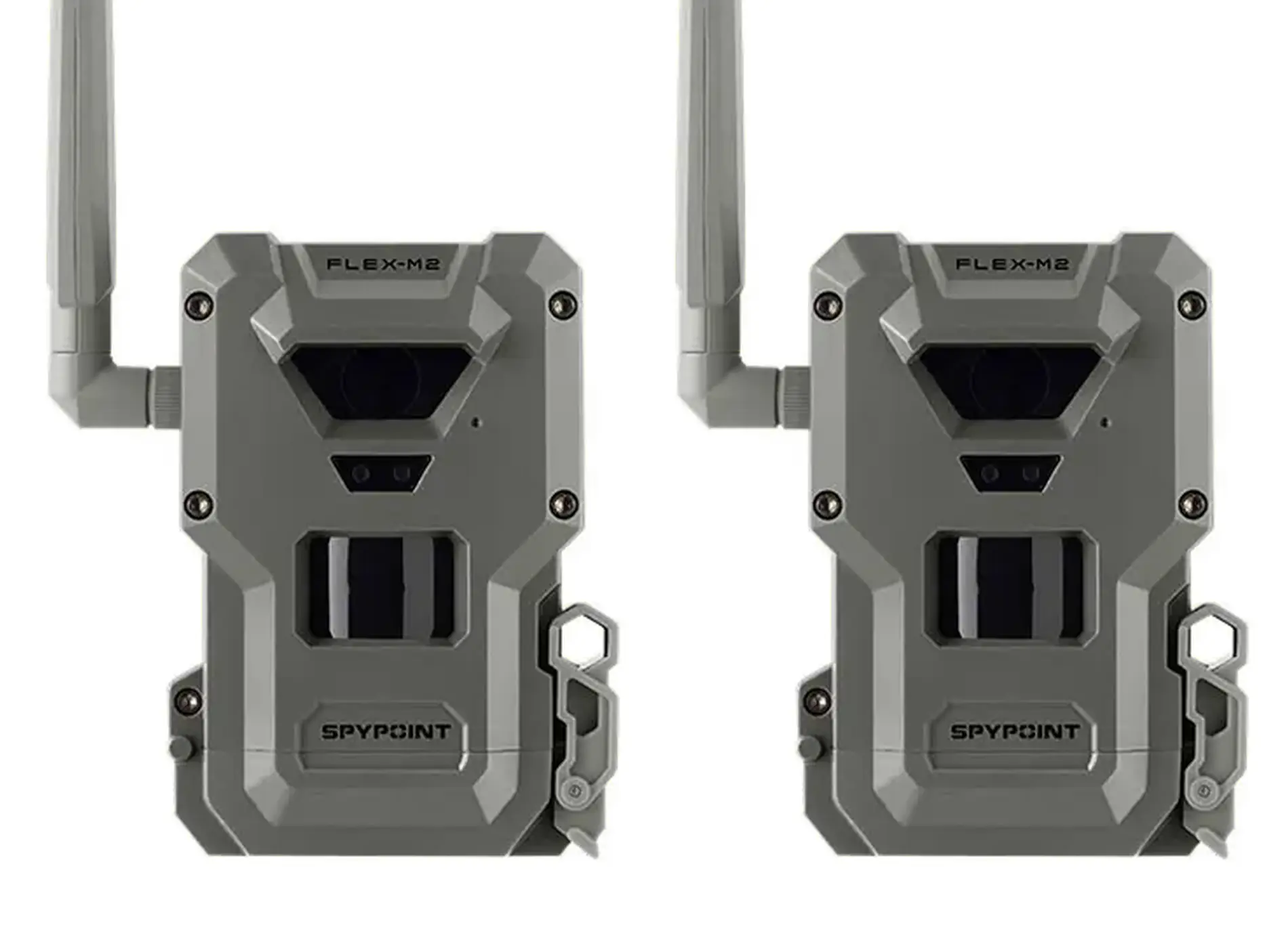 SPYPOINT FLEX-M2 TWIN-PACK Wildkameras | Frontansicht beider LTE Kameras