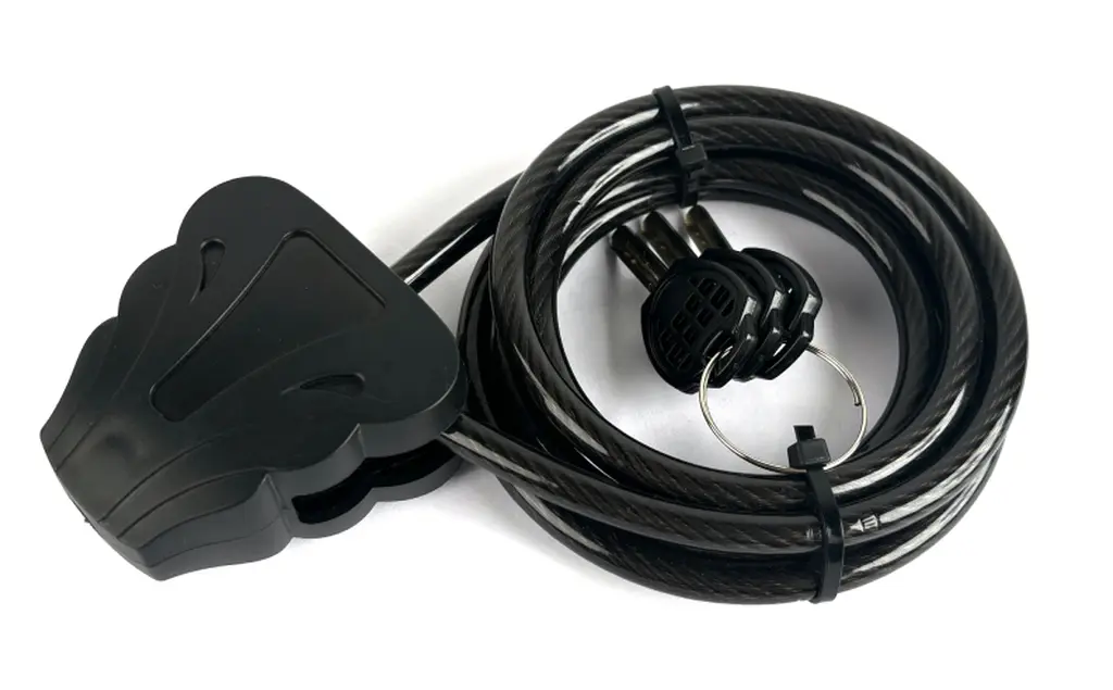 BRAUN Stahlkabelschloss 180 cm (ø8 mm) für Wildkameras mit aufgewickeltem Stahlkabel und Schlüsseln