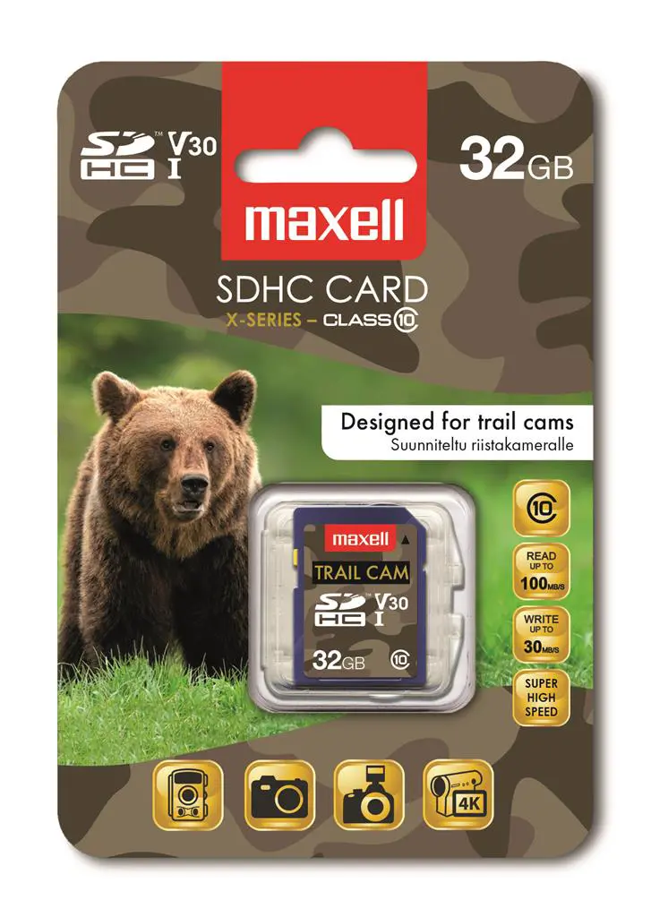 Maxell Speicherkarte TRAIL CAM SDHC 32GB Class 10