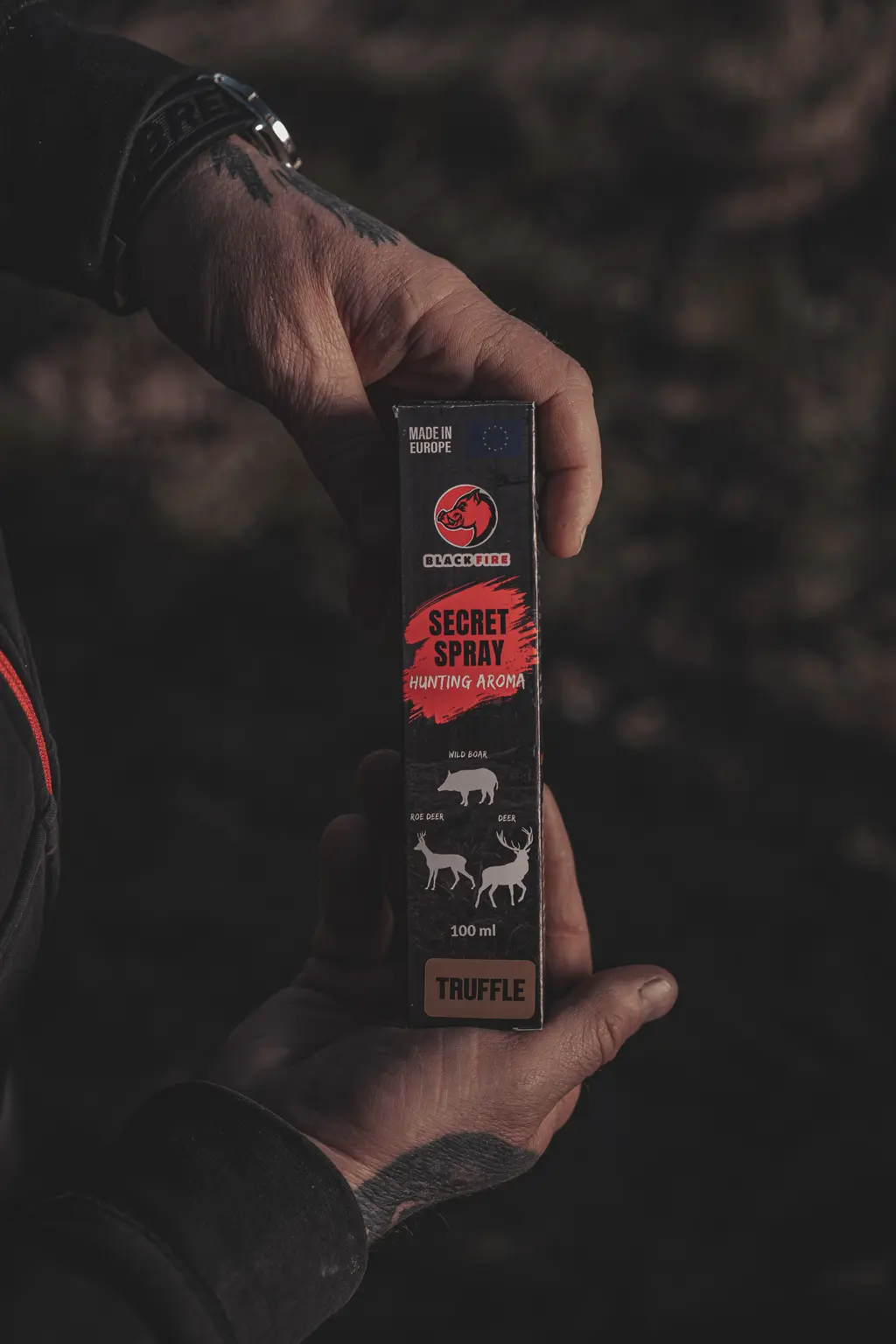 BLACK FIRE - Secret Spray Truffle 100 ml Verpackung mit Frontansicht
