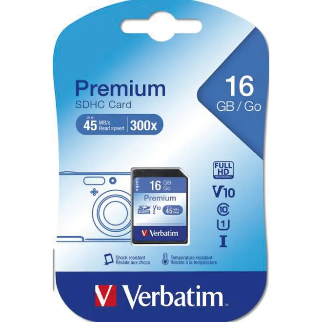 Verbatim SDHC Premium Speicherkarte 16GB