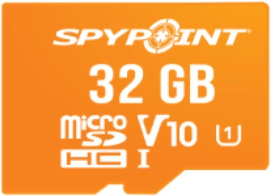 SPYPOINT Micro-SD 32GB Speicherkarte Detailansicht mit V10 und U1 Kennzeichnung