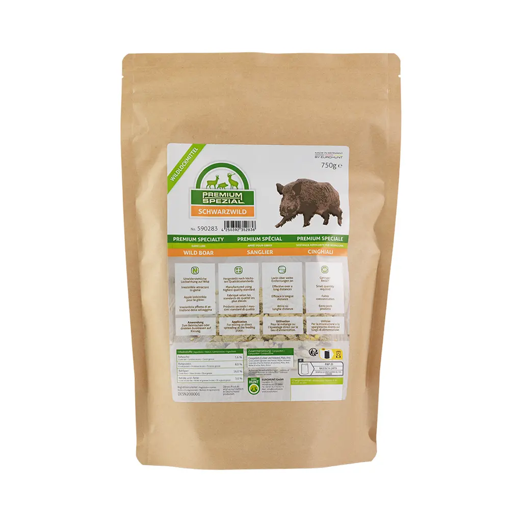 EUROHUNT Wildlockmittel PREMIUM Spezial Schwarzwild in der 750-g-Verpackung
