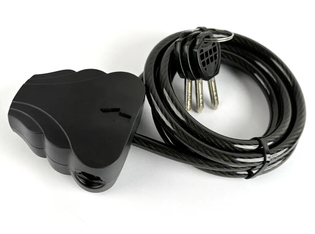 BRAUN Stahlkabelschloss 180 cm (ø8 mm) für Wildkameras mit Schlossgehäuse und 3 Schlüsseln