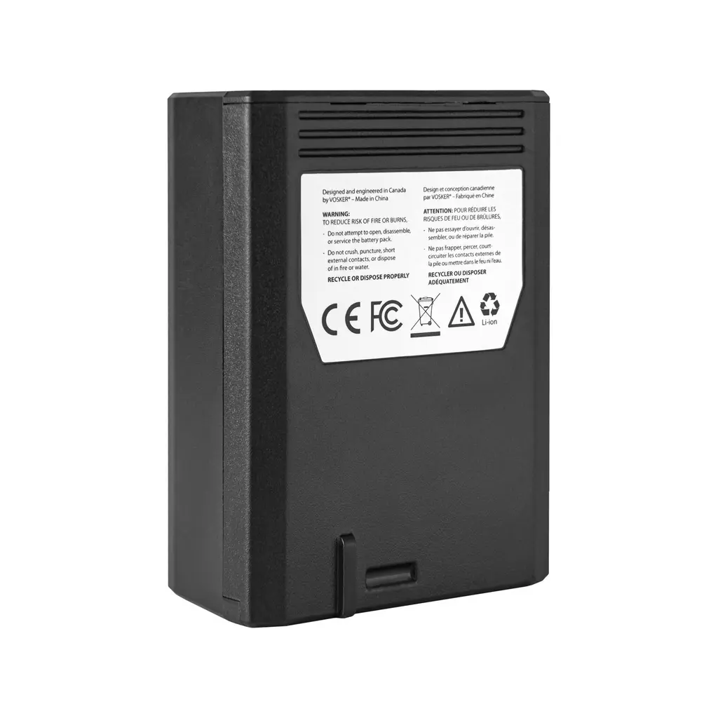 VOSKER V-LIT-B3 Lithium-Akku 14.000 mAh | Rück und Seitenansicht des Ersatzakkus