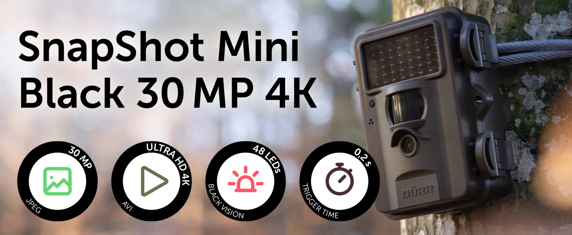 DÖRR Wildkamera SnapShot Mini Black 30MP 4K