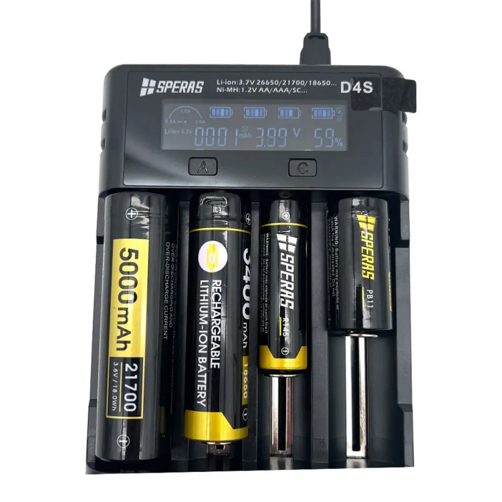 SPERAS D4S LCD Ladegerät