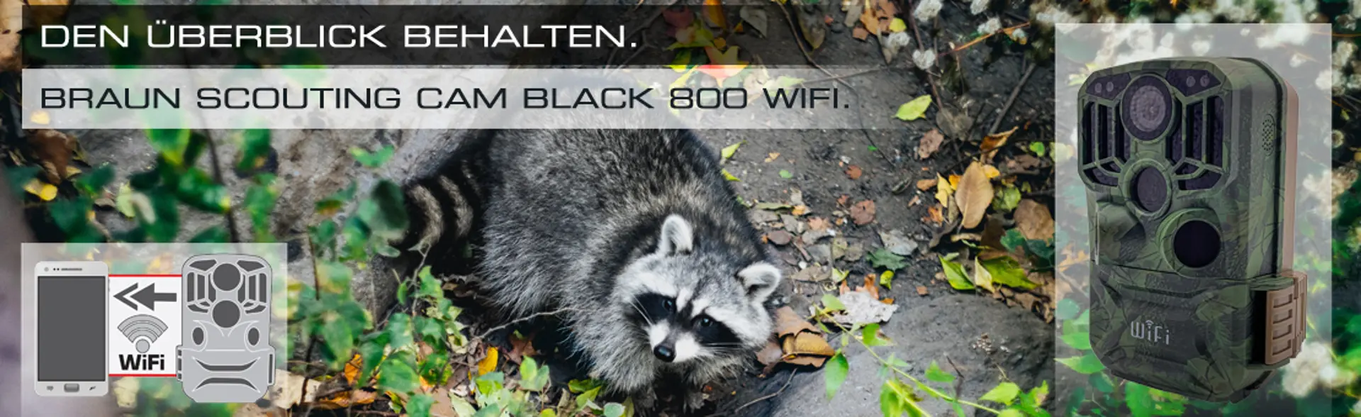 Moderne Wildkamera BRAUN Scouting Cam Black800 mit WiFi