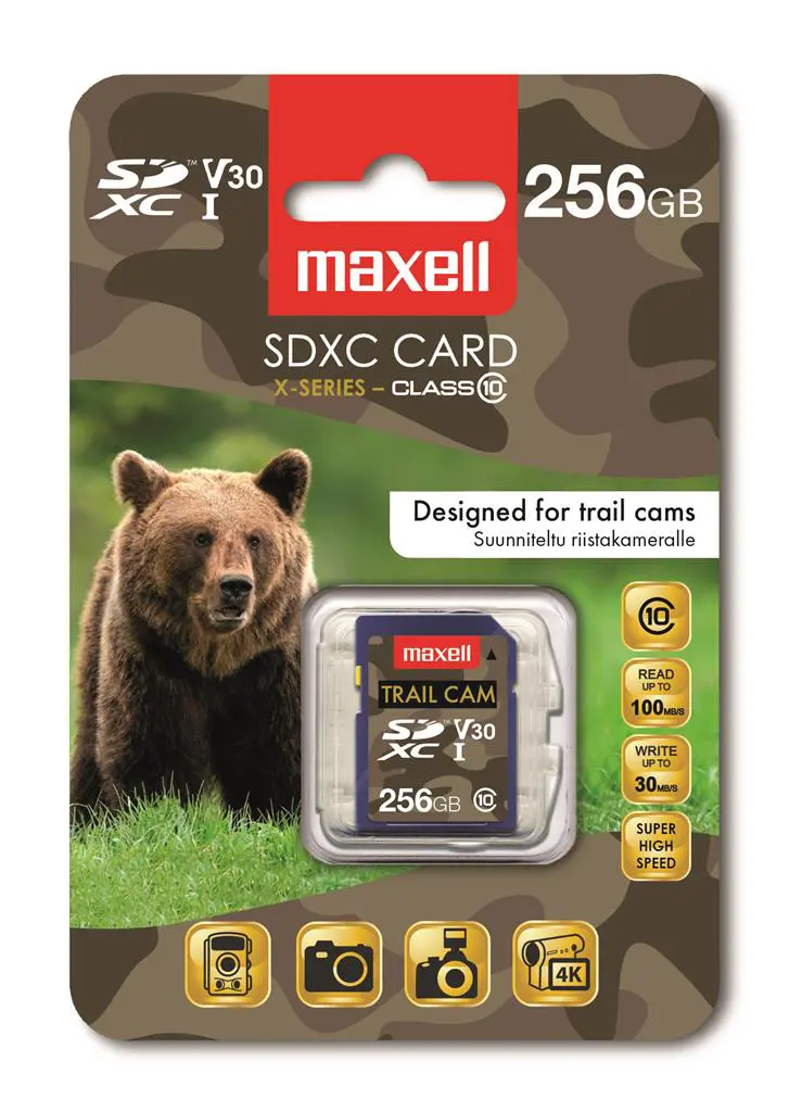 Maxell Speicherkarte TRAIL CAM SDXC 256GB Class 10
