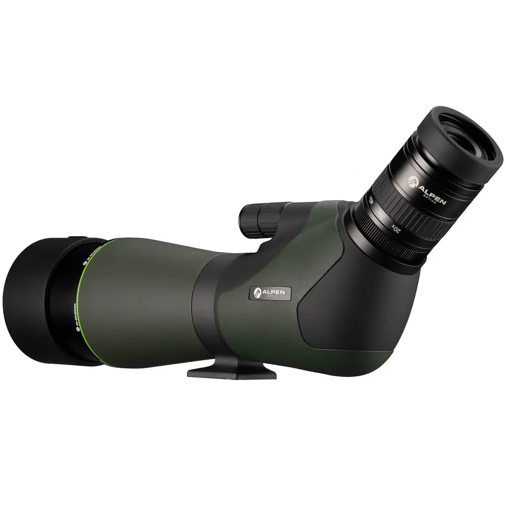 ALPEN OPTICS Apex 20-60x80 Spektiv in seitlicher Ansicht mit 45° Einblick und Zoomokular
