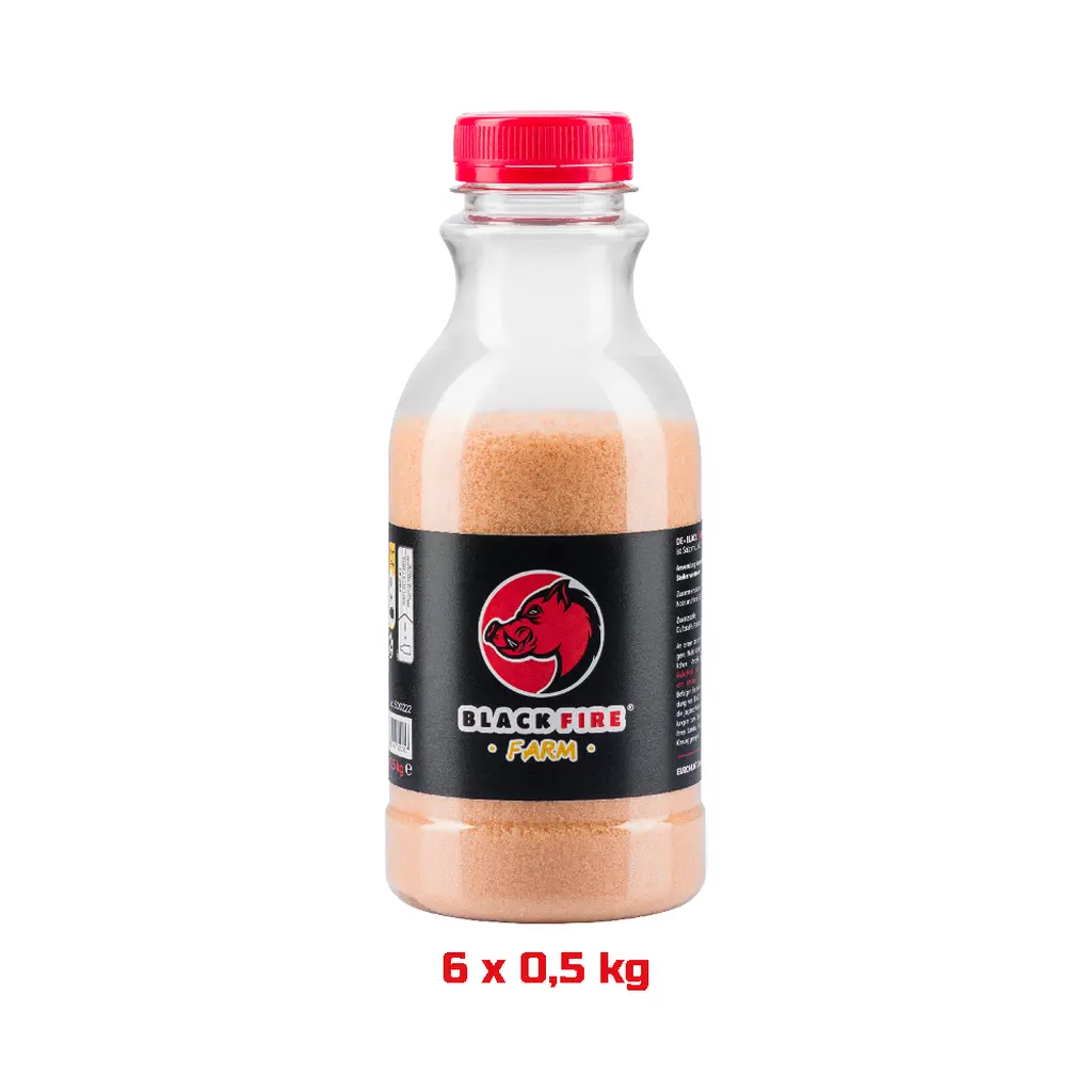 BLACK FIRE - Farm 0,5 Kg 6er Pack Produktansicht der Flasche mit 6 x 0,5 kg