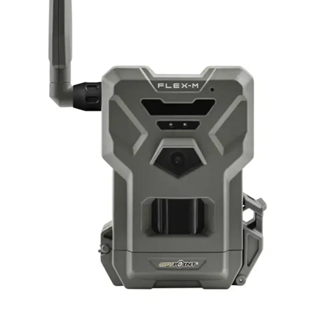 SPYPOINT FLEX-M Frontansicht der mobilen Wildkamera mit Antenne