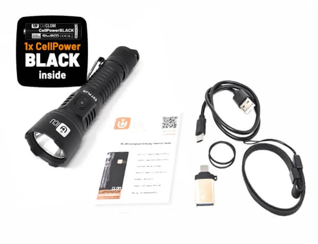 ICU CLOM Luminator | Lieferumfang mit Akku, Tasche, Kabel, Adapter, Dichtung und Handgelenkband