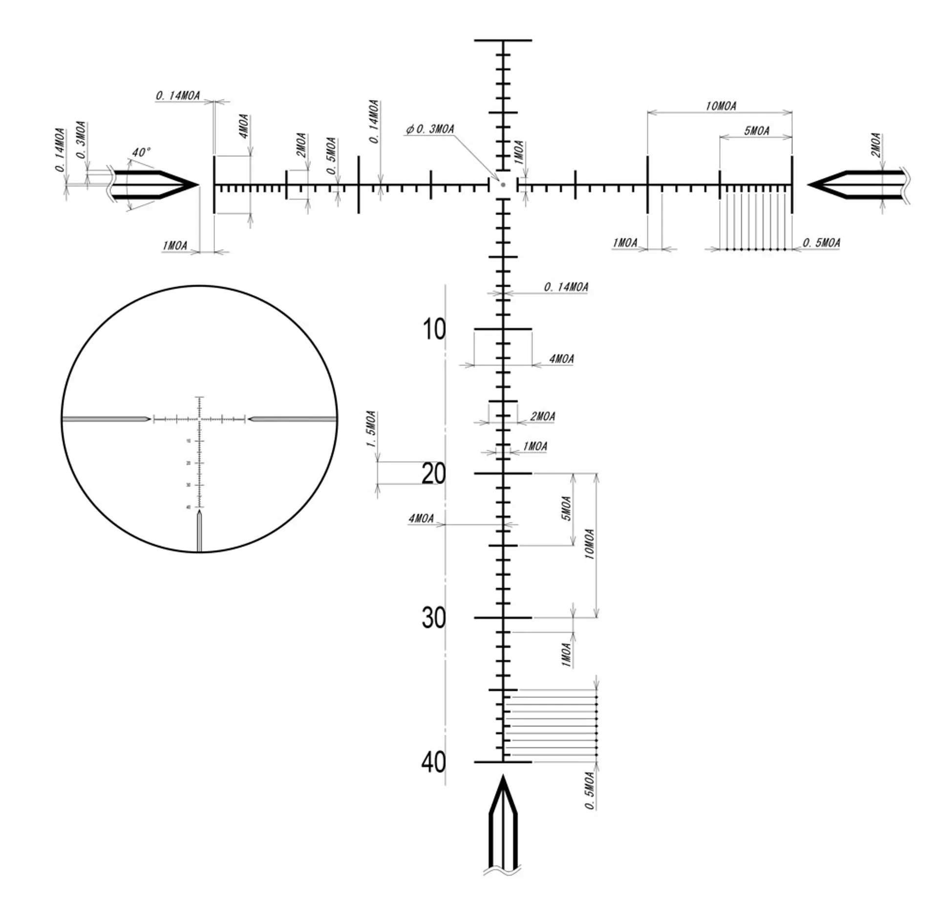 DDoptics Zielfernrohr DDMP V6 5-30x56 | MOA