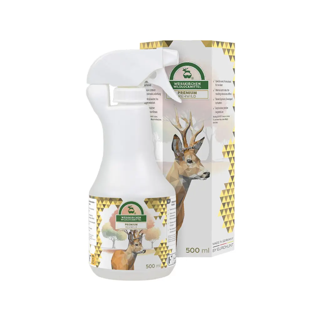 Weisskirchen Rehwildlockmittel (500 ml) mit Produktverpackung